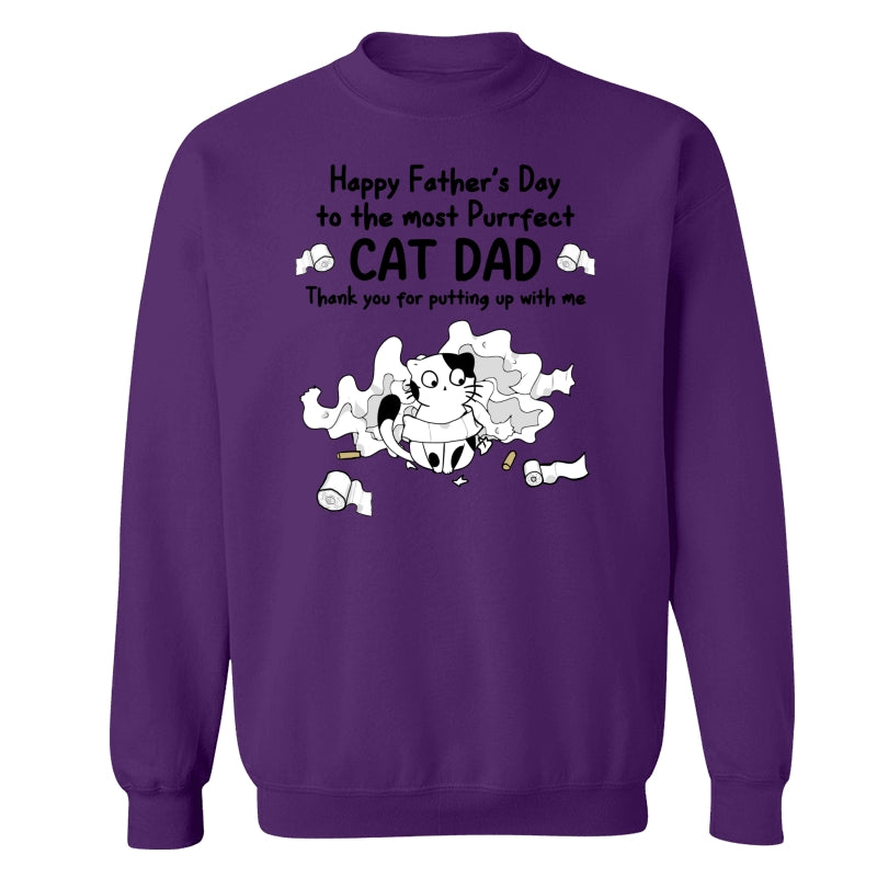 Happy Father‘s Day Toilet Paper Cats Personalized Shirt