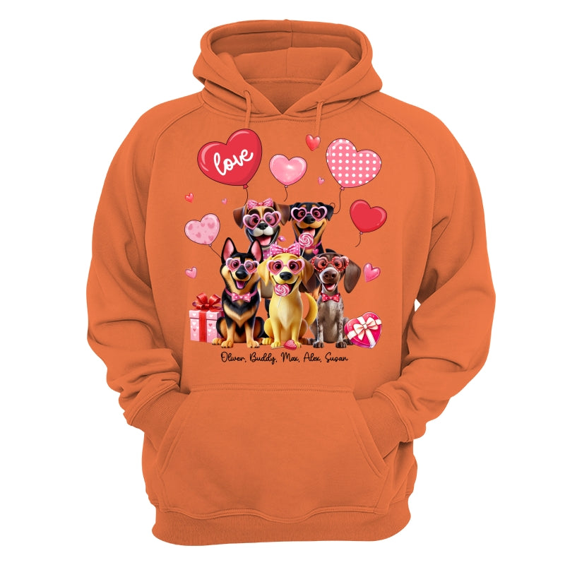 Personalized Heart Balloon Shirt For Dog Mom, 3D Cute Dogs