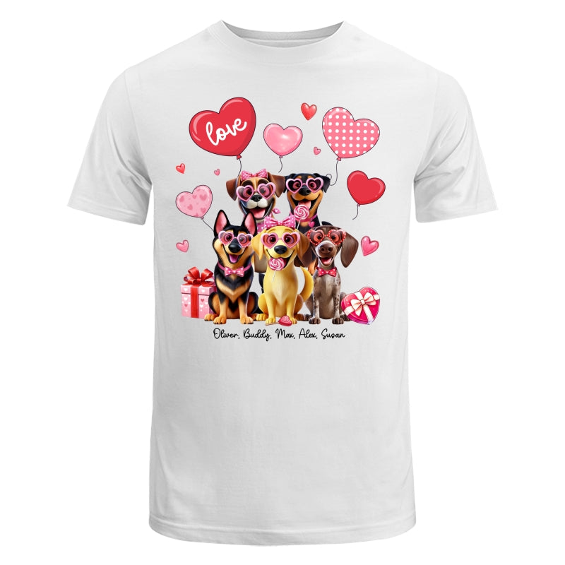 Personalized Heart Balloon Shirt For Dog Mom, 3D Cute Dogs