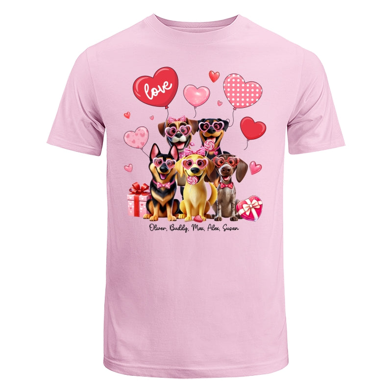 Personalized Heart Balloon Shirt For Dog Mom, 3D Cute Dogs