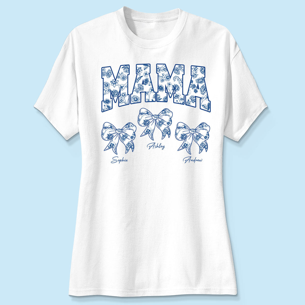 Mom Mama Grandma Chinoiserie Coquette Personalized Shirt, Gift for mom, grandma