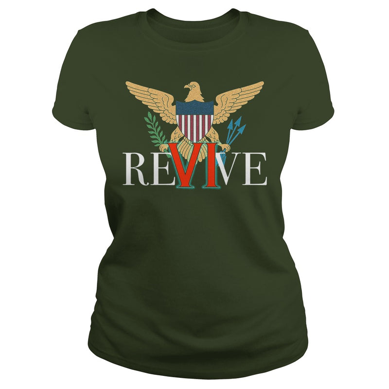 REVIVE THE VI US VIRGIN ISLANDS STRONG T-SHIRT