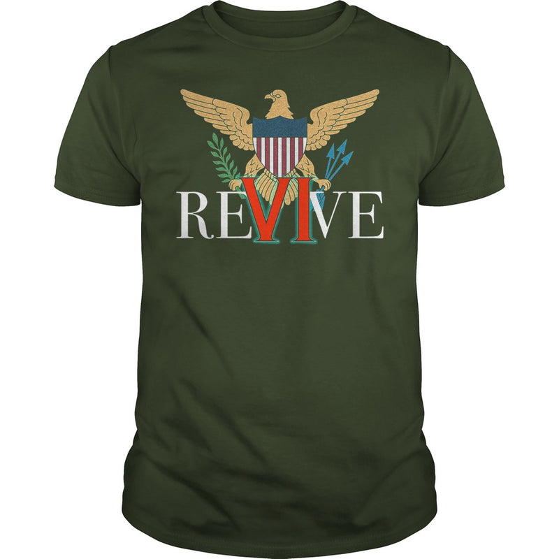 REVIVE THE VI US VIRGIN ISLANDS STRONG T-SHIRT