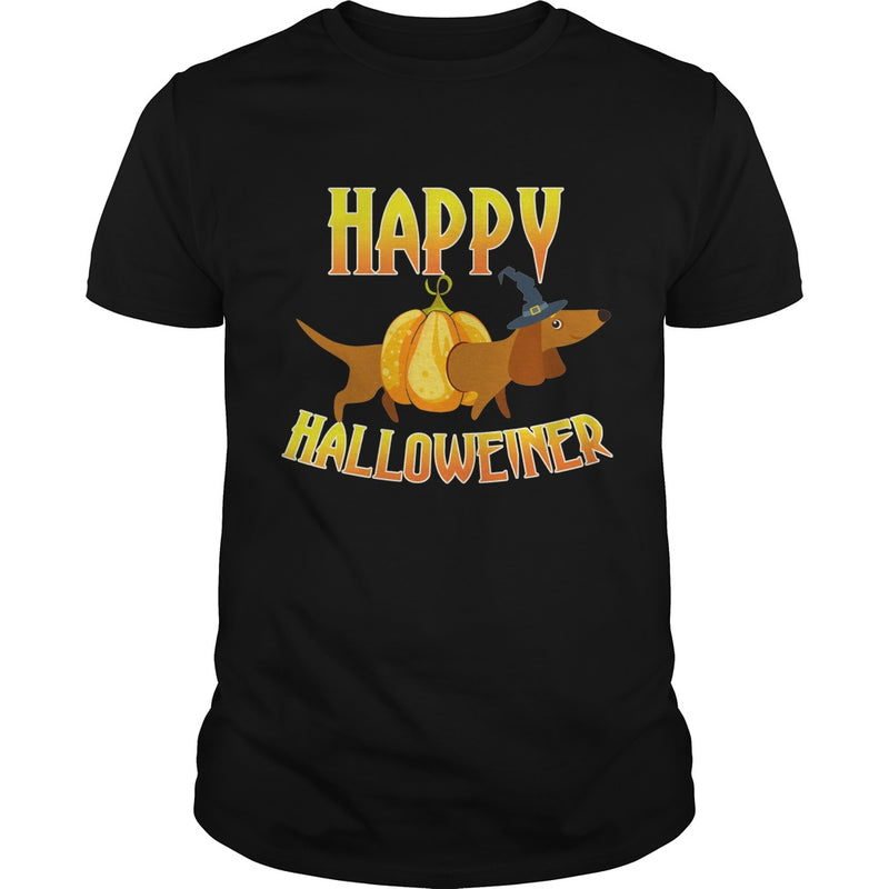 HAPPY HALLOWEINER T-SHIRT DACHSHUND HALLOWEEN DOG LOVER GIFT