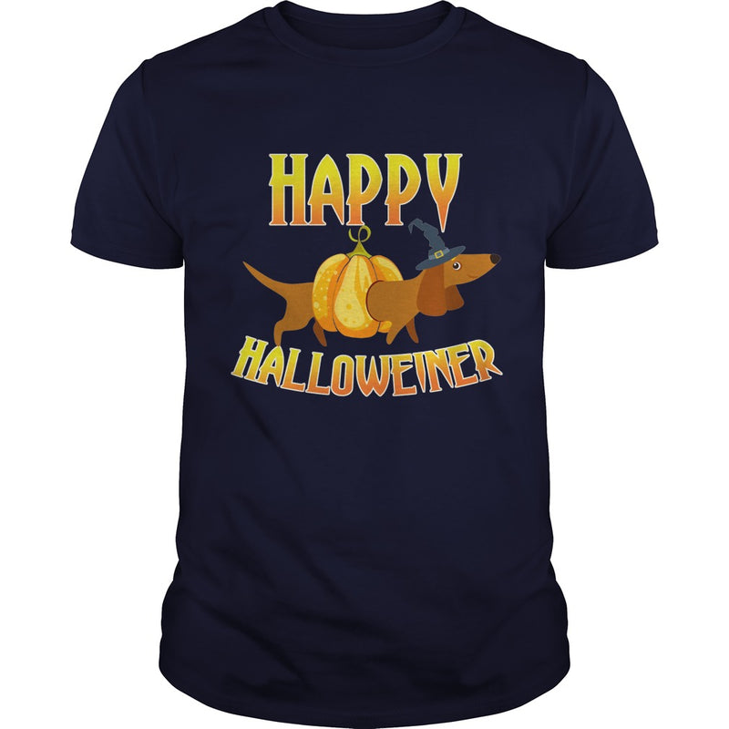 HAPPY HALLOWEINER T-SHIRT DACHSHUND HALLOWEEN DOG LOVER GIFT