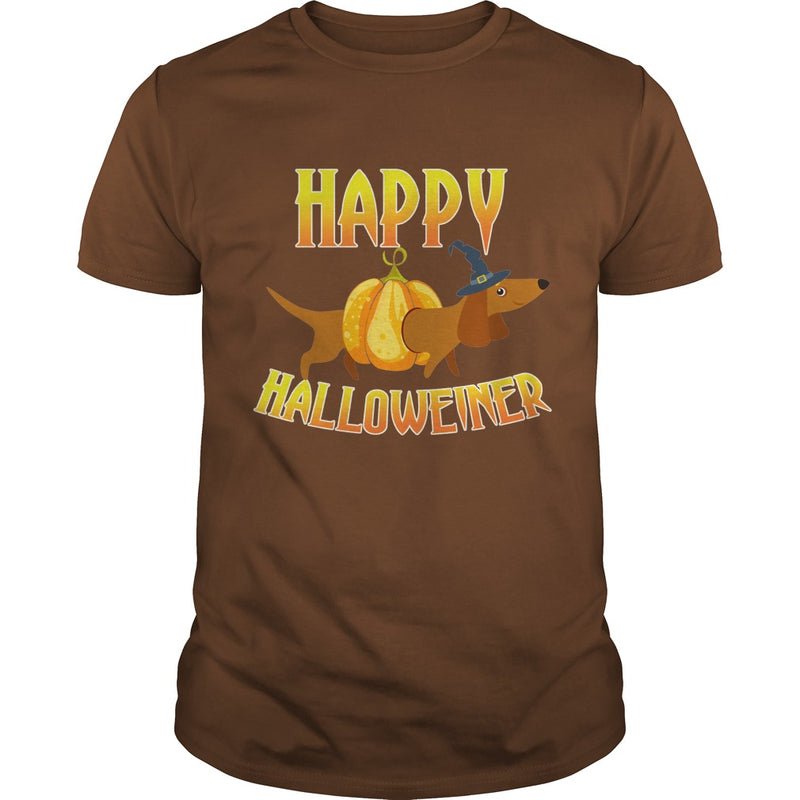 HAPPY HALLOWEINER T-SHIRT DACHSHUND HALLOWEEN DOG LOVER GIFT