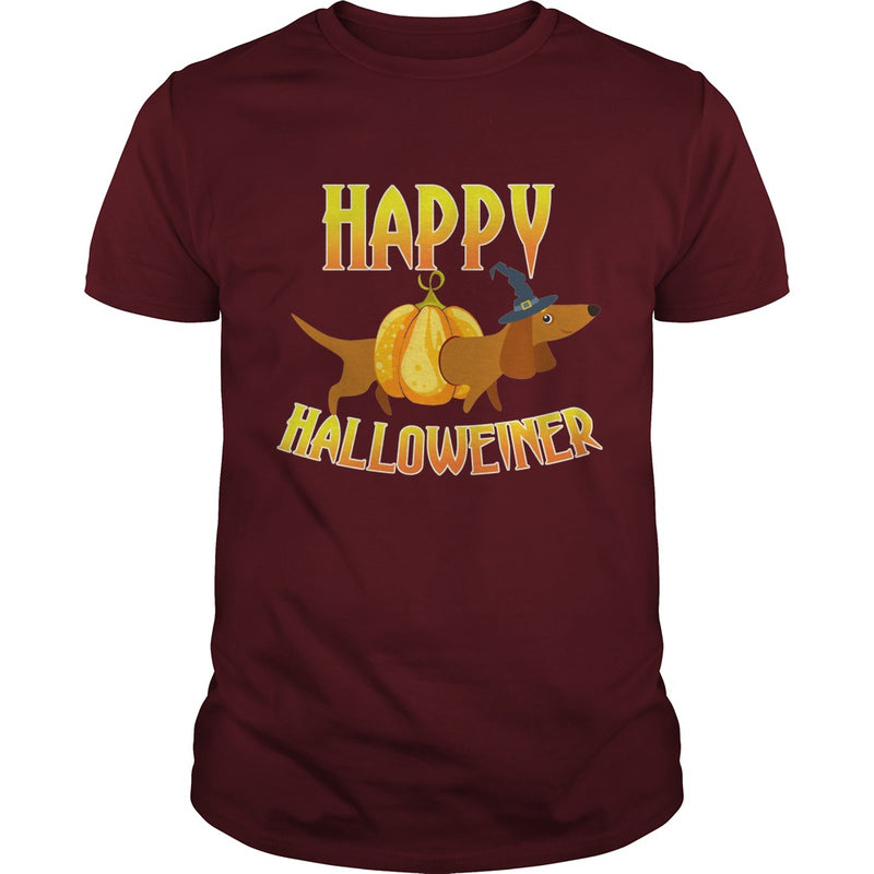 HAPPY HALLOWEINER T-SHIRT DACHSHUND HALLOWEEN DOG LOVER GIFT