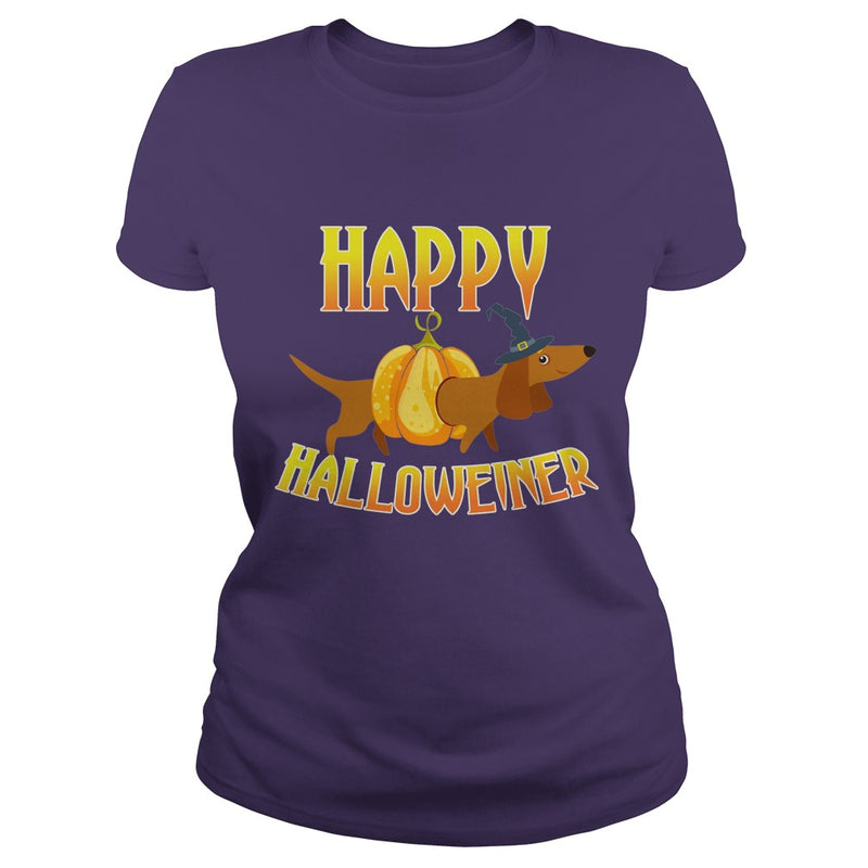HAPPY HALLOWEINER T-SHIRT DACHSHUND HALLOWEEN DOG LOVER GIFT