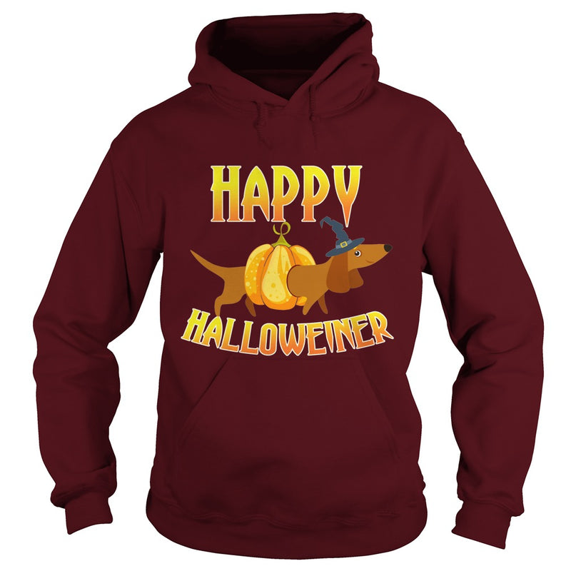 HAPPY HALLOWEINER T-SHIRT DACHSHUND HALLOWEEN DOG LOVER GIFT