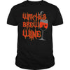 WITCHES BREW WINE T SHIRT FUNNY HALLOWEEN DRINKING