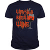 WITCHES BREW WINE T SHIRT FUNNY HALLOWEEN DRINKING