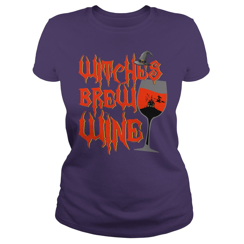 WITCHES BREW WINE T SHIRT FUNNY HALLOWEEN DRINKING