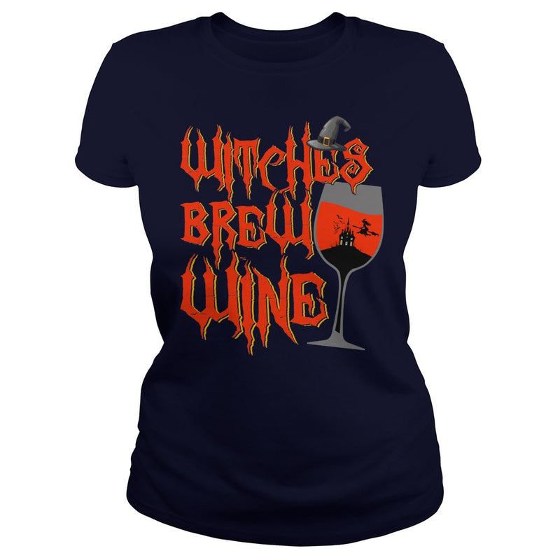 WITCHES BREW WINE T SHIRT FUNNY HALLOWEEN DRINKING