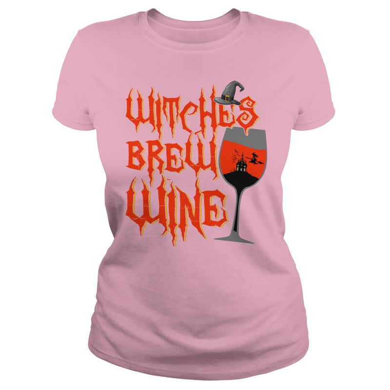 WITCHES BREW WINE T SHIRT FUNNY HALLOWEEN DRINKING