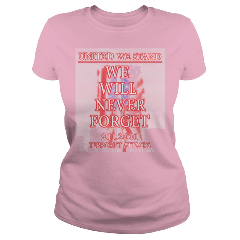 UNITED WE STAND  911 NEVER FORGET PATRIOT DAY T-SHIRT