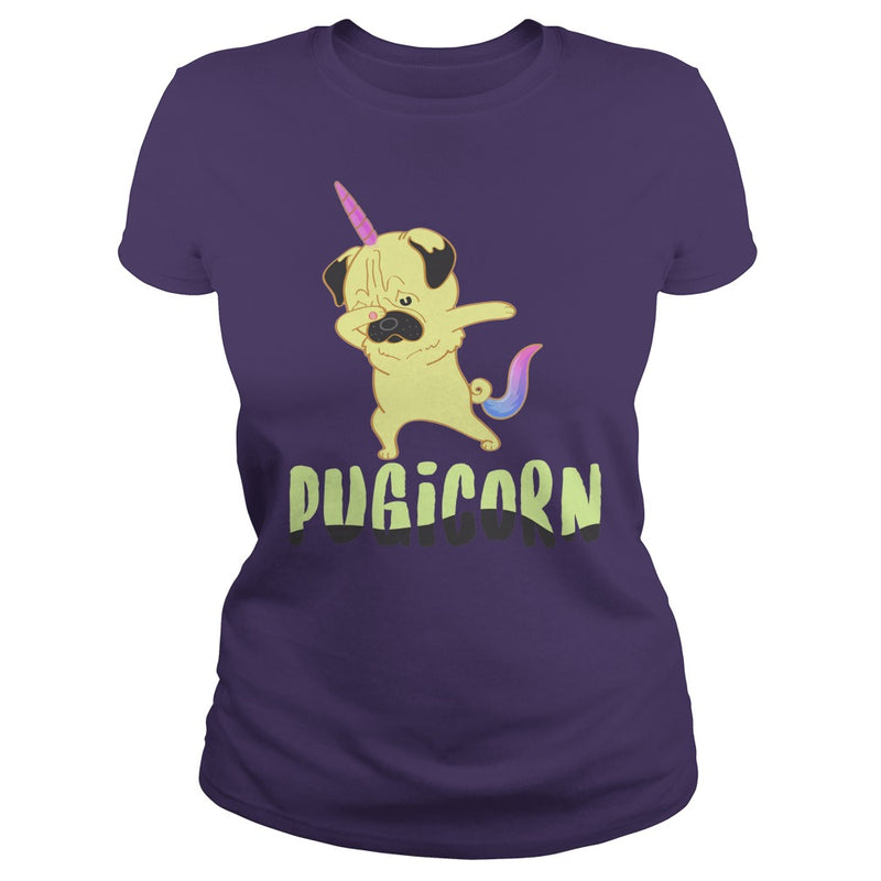 Pugicorn T-Shirt  Pug Lovers Tee Funny Birthday Gift