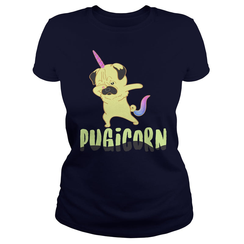 Pugicorn T-Shirt  Pug Lovers Tee Funny Birthday Gift