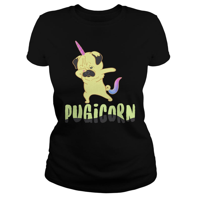 Pugicorn T-Shirt  Pug Lovers Tee Funny Birthday Gift