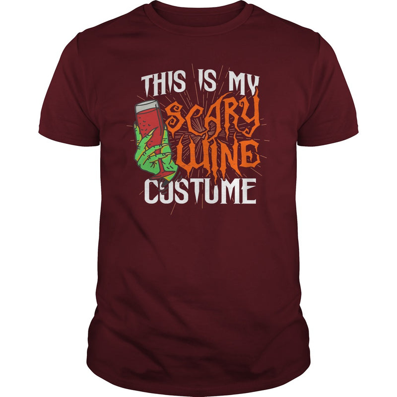 THIS IS MY SCARY WINE COSTUME T SHIRT HALLOWEEN SHIRT