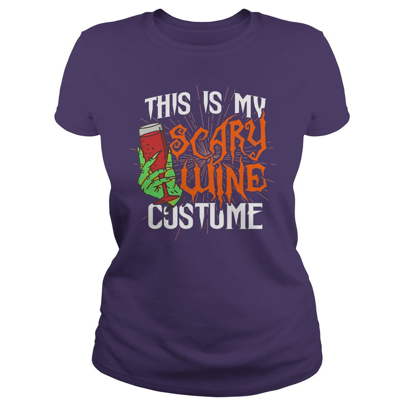 THIS IS MY SCARY WINE COSTUME T SHIRT HALLOWEEN SHIRT