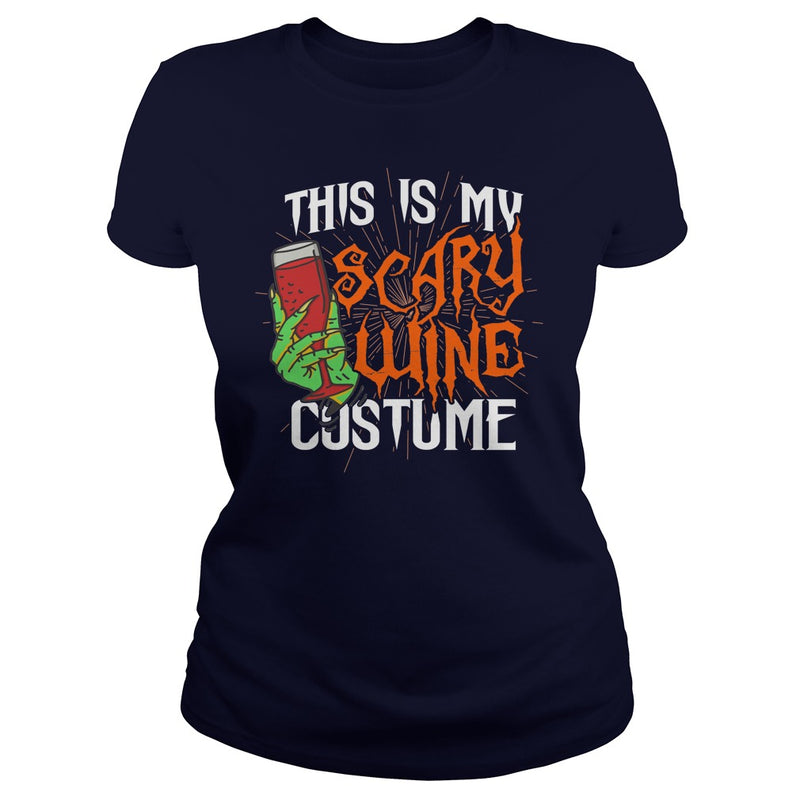 THIS IS MY SCARY WINE COSTUME T SHIRT HALLOWEEN SHIRT