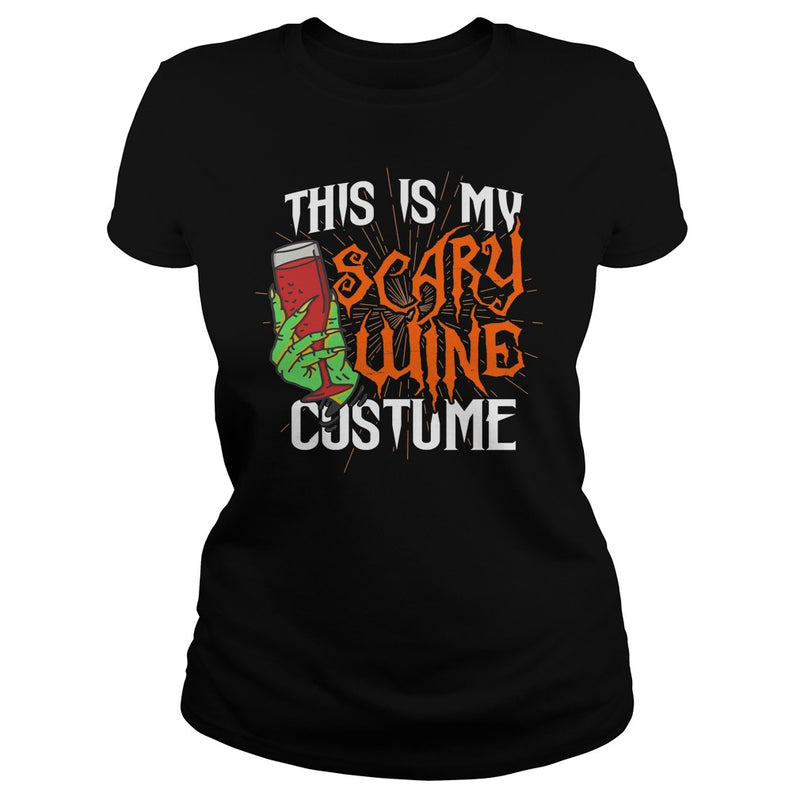 THIS IS MY SCARY WINE COSTUME T SHIRT HALLOWEEN SHIRT