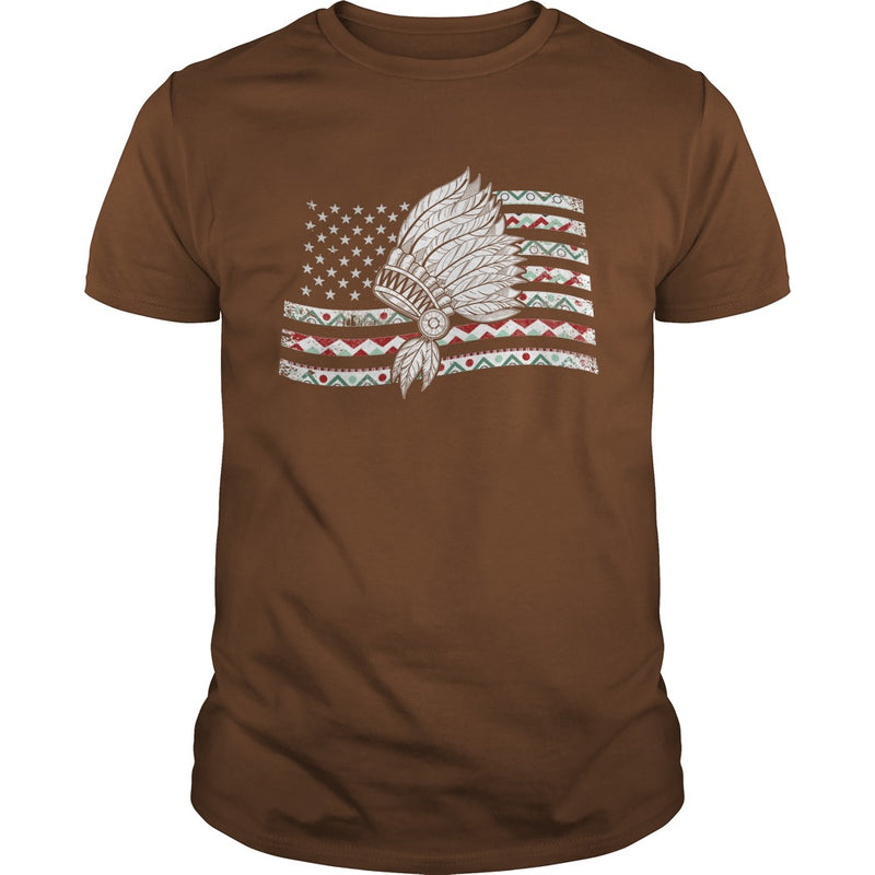 NATIVE AMERICAN T SHIRT NATIVE IN MY FLAG US T SHIRT