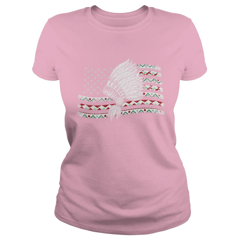 NATIVE AMERICAN T SHIRT NATIVE IN MY FLAG US T SHIRT