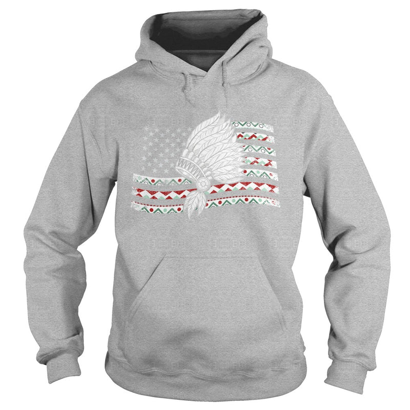 NATIVE AMERICAN T SHIRT NATIVE IN MY FLAG US T SHIRT