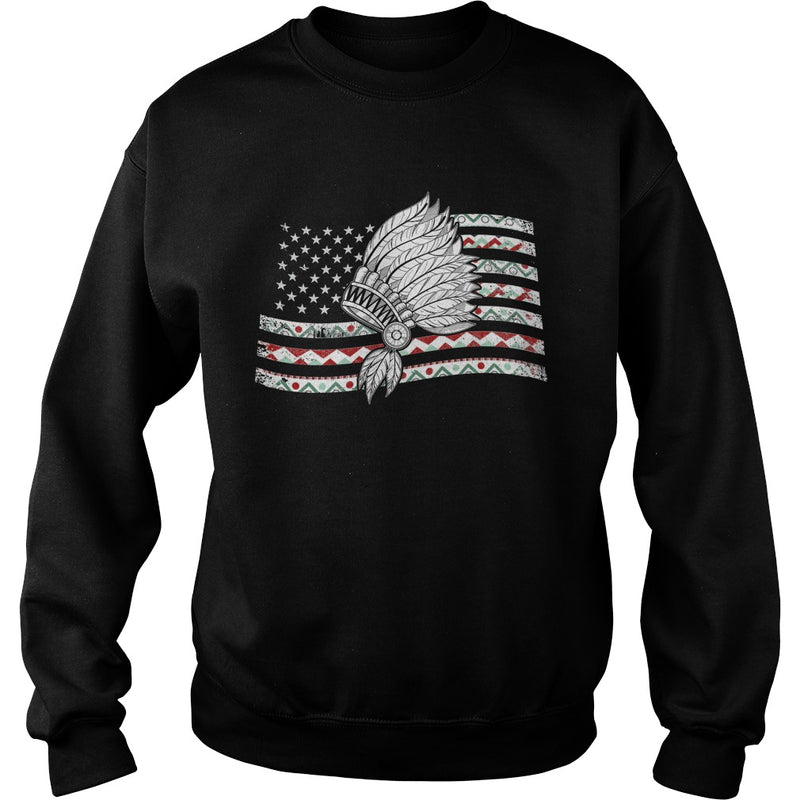 NATIVE AMERICAN T SHIRT NATIVE IN MY FLAG US T SHIRT