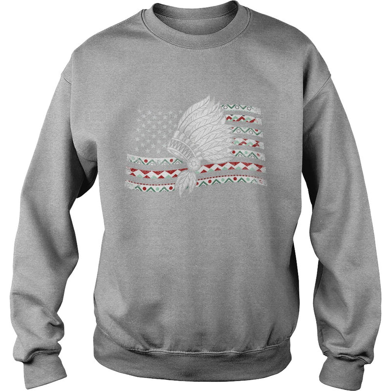 NATIVE AMERICAN T SHIRT NATIVE IN MY FLAG US T SHIRT