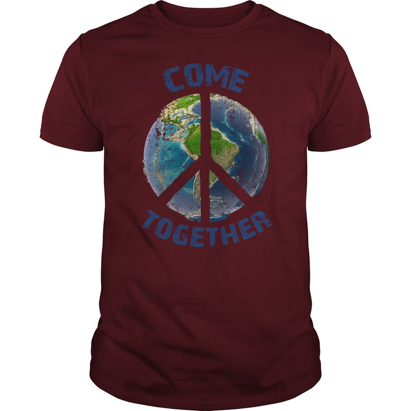 COME TOGETHER EARTH LOVE - PEACE ON EARTH WORLD PEACE T SHIRT