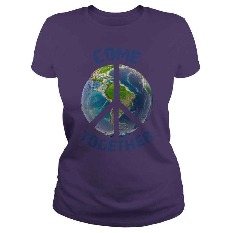 COME TOGETHER EARTH LOVE - PEACE ON EARTH WORLD PEACE T SHIRT