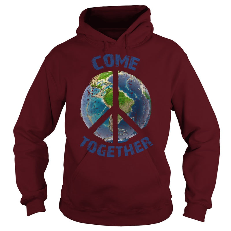 COME TOGETHER EARTH LOVE - PEACE ON EARTH WORLD PEACE T SHIRT