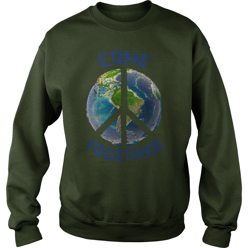 COME TOGETHER EARTH LOVE - PEACE ON EARTH WORLD PEACE T SHIRT