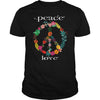 FLOWER PEACE SYMBOL T-SHIRT GIFT FOR PEACE DAY