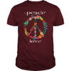 FLOWER PEACE SYMBOL T-SHIRT GIFT FOR PEACE DAY