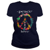 FLOWER PEACE SYMBOL T-SHIRT GIFT FOR PEACE DAY