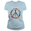 FLOWER PEACE SYMBOL T-SHIRT GIFT FOR PEACE DAY