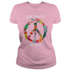 FLOWER PEACE SYMBOL T-SHIRT GIFT FOR PEACE DAY