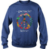 FLOWER PEACE SYMBOL T-SHIRT GIFT FOR PEACE DAY