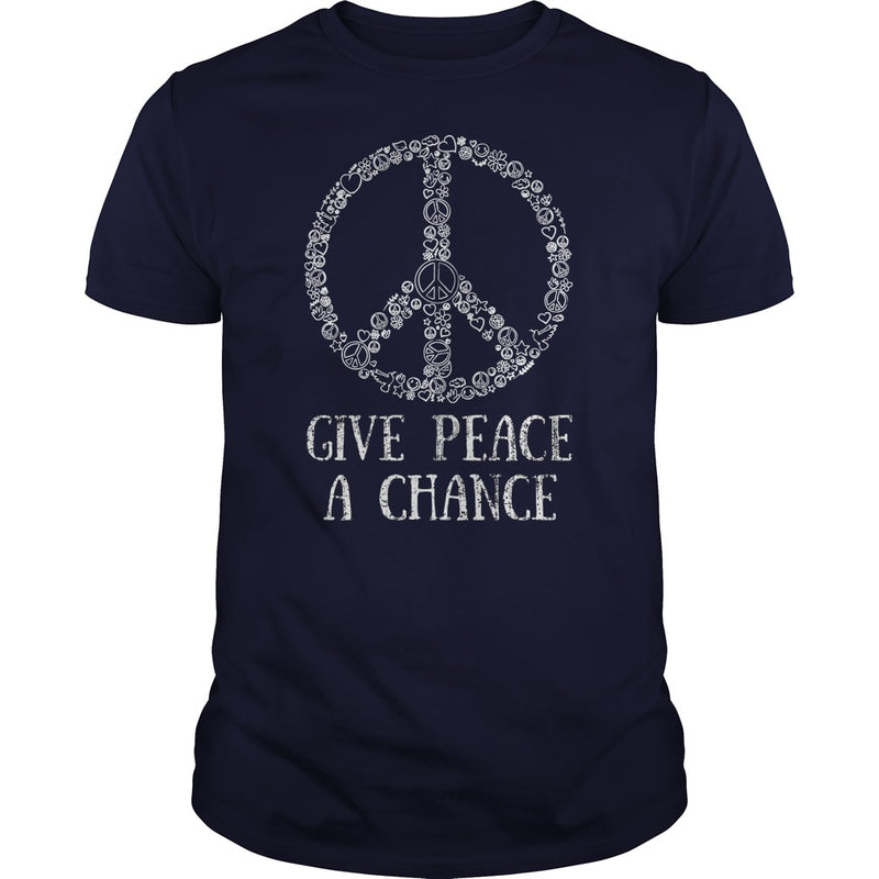 GIVE PEACE A CHANCE TEE FOR HIPPIES  BOOMERS  &amp; MILLENNIALS
