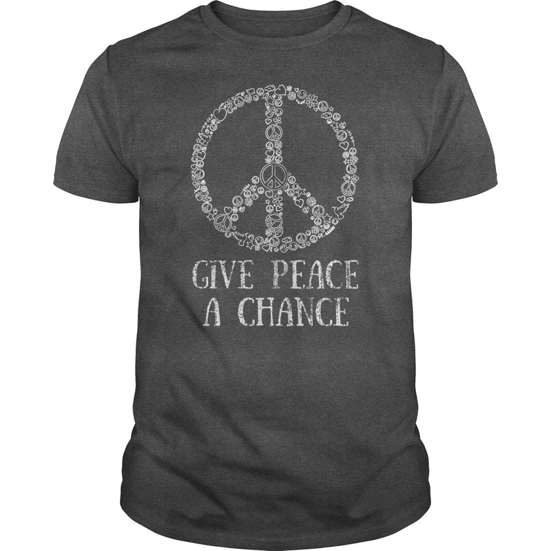 GIVE PEACE A CHANCE TEE FOR HIPPIES  BOOMERS  &amp; MILLENNIALS