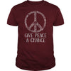 GIVE PEACE A CHANCE TEE FOR HIPPIES  BOOMERS  &amp; MILLENNIALS