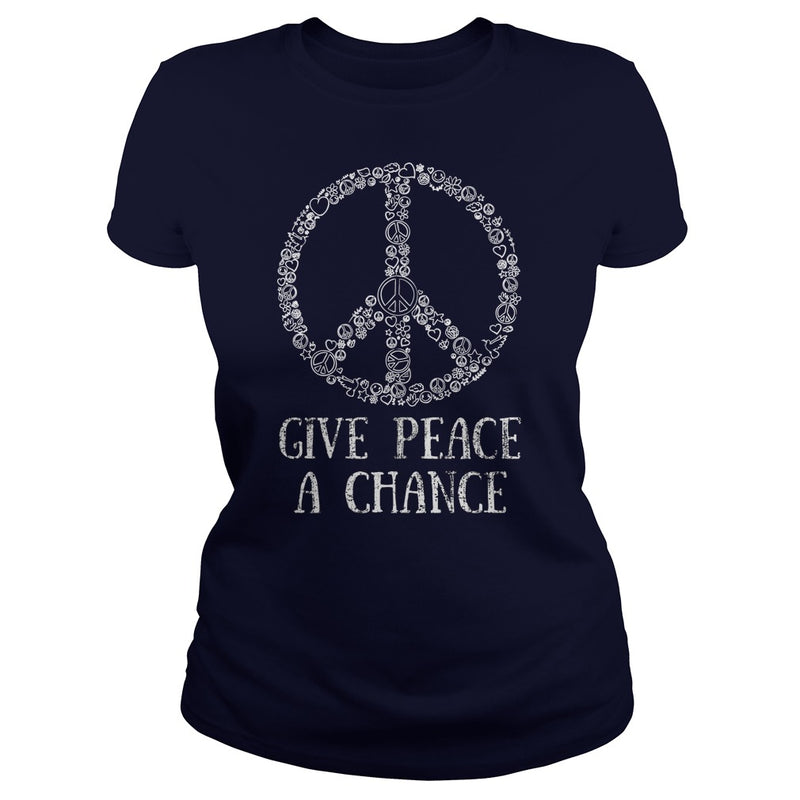 GIVE PEACE A CHANCE TEE FOR HIPPIES  BOOMERS  &amp; MILLENNIALS