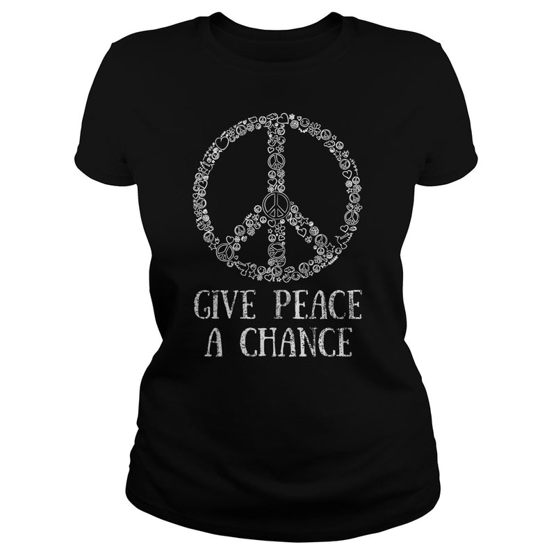 GIVE PEACE A CHANCE TEE FOR HIPPIES  BOOMERS  &amp; MILLENNIALS