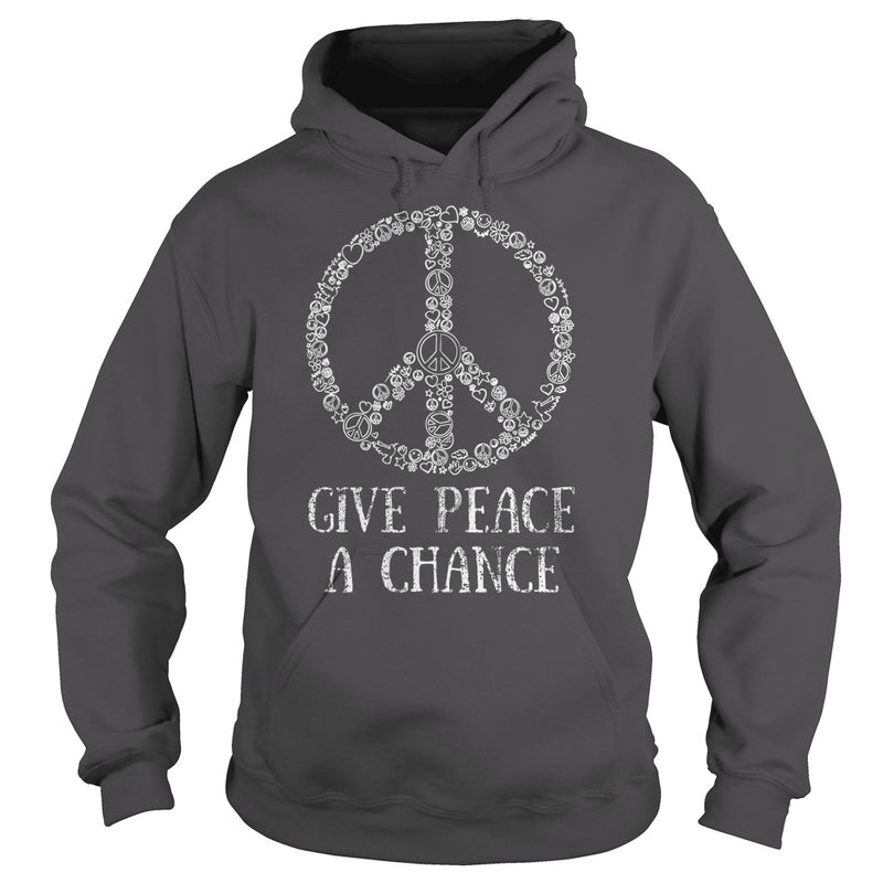 GIVE PEACE A CHANCE TEE FOR HIPPIES  BOOMERS  &amp; MILLENNIALS