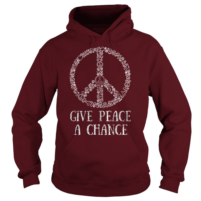GIVE PEACE A CHANCE TEE FOR HIPPIES  BOOMERS  &amp; MILLENNIALS