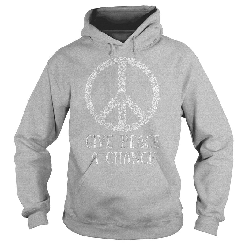 GIVE PEACE A CHANCE TEE FOR HIPPIES  BOOMERS  &amp; MILLENNIALS