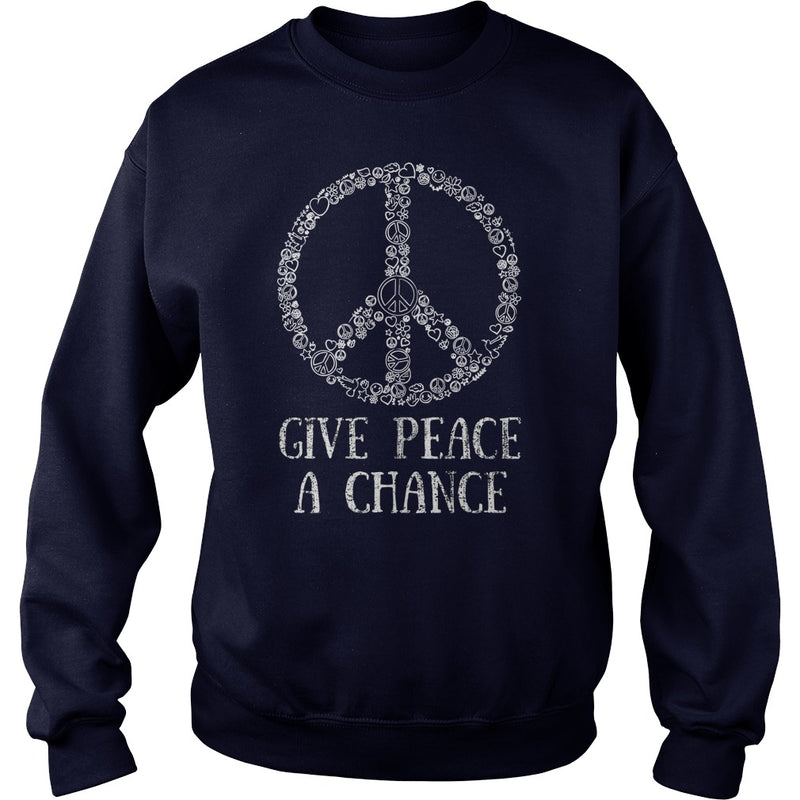GIVE PEACE A CHANCE TEE FOR HIPPIES  BOOMERS  &amp; MILLENNIALS